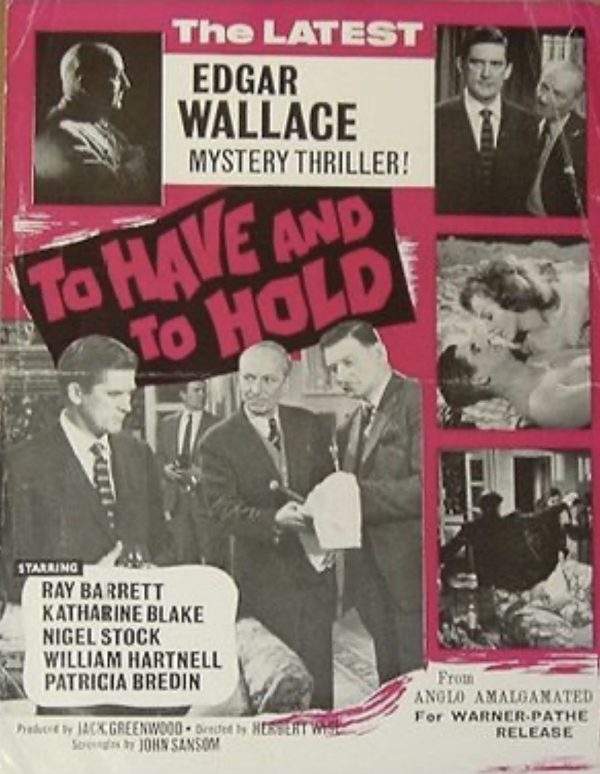 To Have And To Hold (1963) - Ray Barrett  DVD Sale