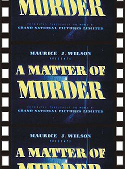 A Matter Of Murder (1949) - John Barry  DVD For Sale