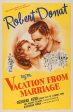 Vacation From Marriage (1945) - Robert Donat  DVD Cheap