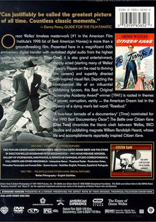 Citizen Kane: 60th Anniversary Edition (1941) - Orson Welles  2 DVD Set Fashion