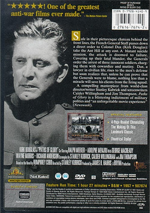 Paths Of Glory (1957) - Kirk Douglas  DVD Fashion